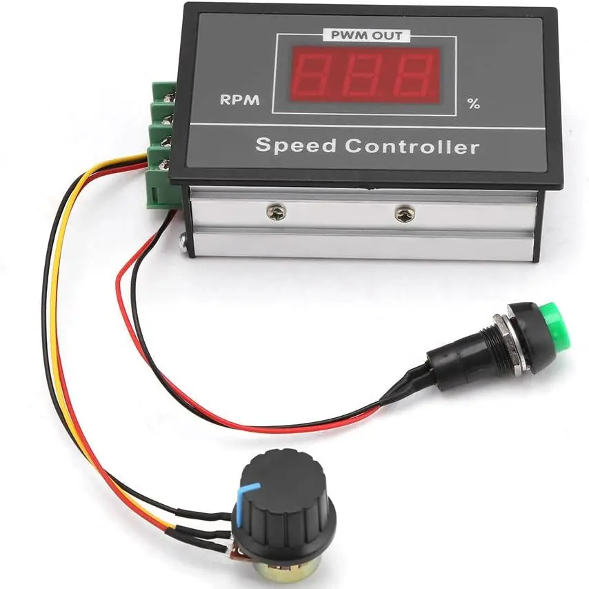 DC 6-60V 12V 24V 36V 48V 30A PWM Regulator prędkości silnika DC Regulator prędkości silnika z wyłącznikiem Start Stop — zdjęcie 2