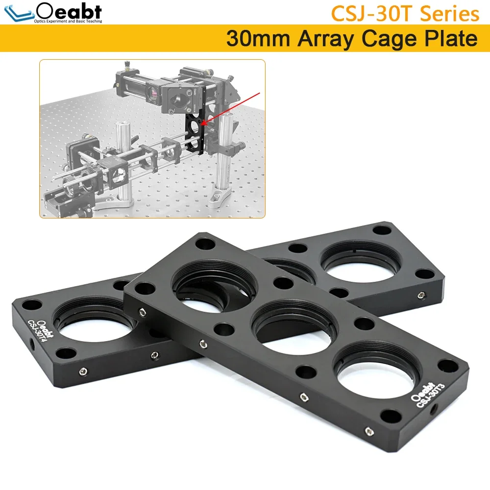 

CSJ-30T Series 30mm Array Cage Plate Cage Adjustment Rack Optical Coaxial System Adapter Plate Compatible With Up To 4.5mm Thick