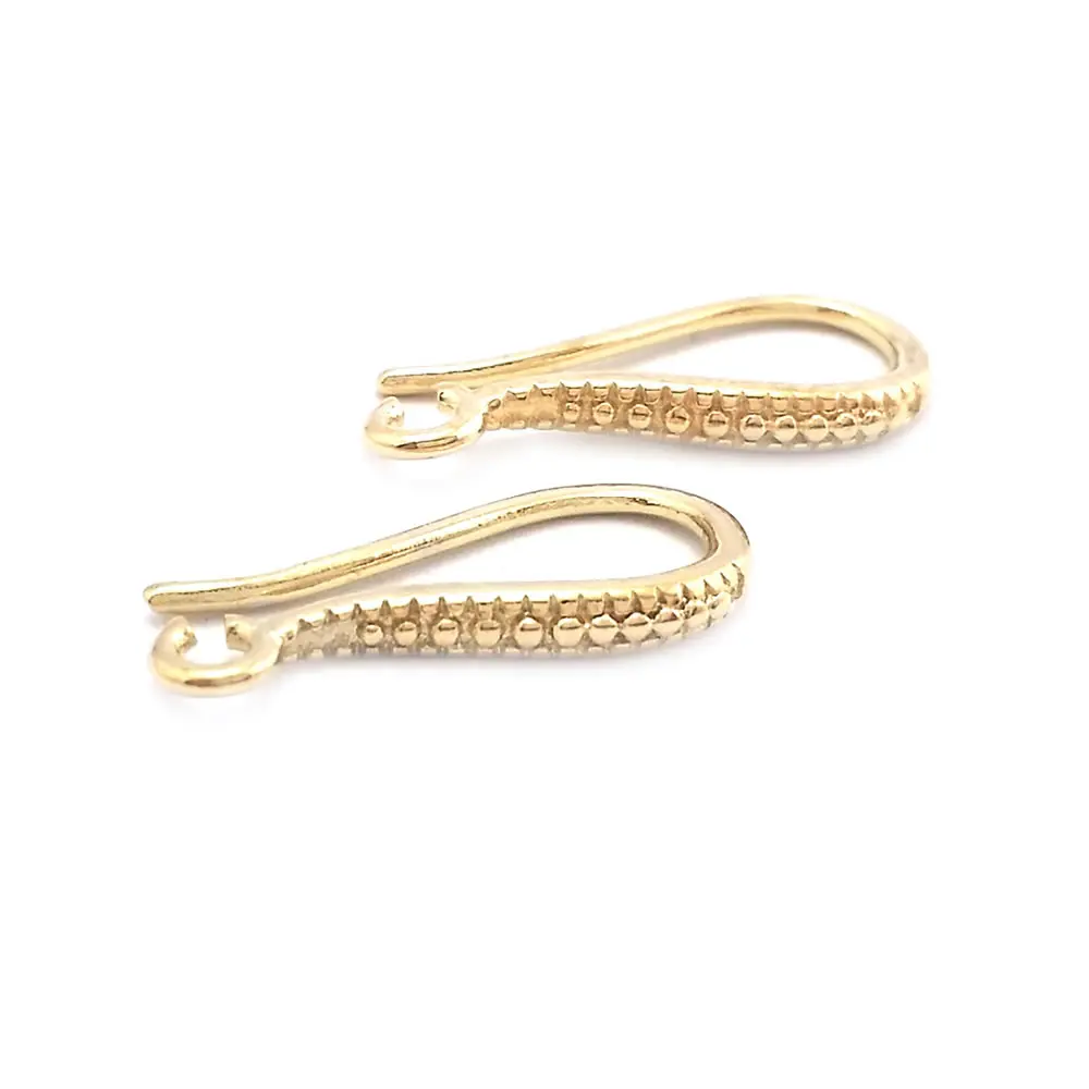 20PCS 16x7MM Gold Color Imitation Rhodium Color Silver Color Brass Earring Hooks Diy Jewelry Findings Earrings Accessories