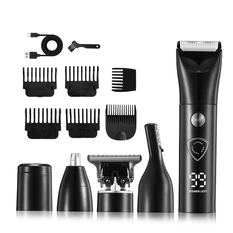 3/5 In 1 Multifunctional Hairdresser Eyebrow Electric Trimmer Nose Hair Trimmer Shaver Set USB Rechargeable Grooming Kit Unisex
