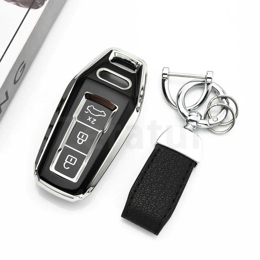 Fashion TPU for Audi A6 2025 A6L A3 A5 A5L 2025 Q5 Q6 Q6L Car Key Case Fob Remote Auto Keyless Cover Keychain Protector