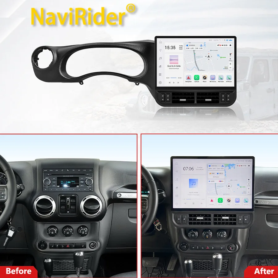 

Мультимедийный видеоплеер для Jeep Wrangler 2011-2017, Android 16,8 дюйма, сенсорный экран, автомобильное радио, стерео Carplay, GPS-навигация, головное устройство