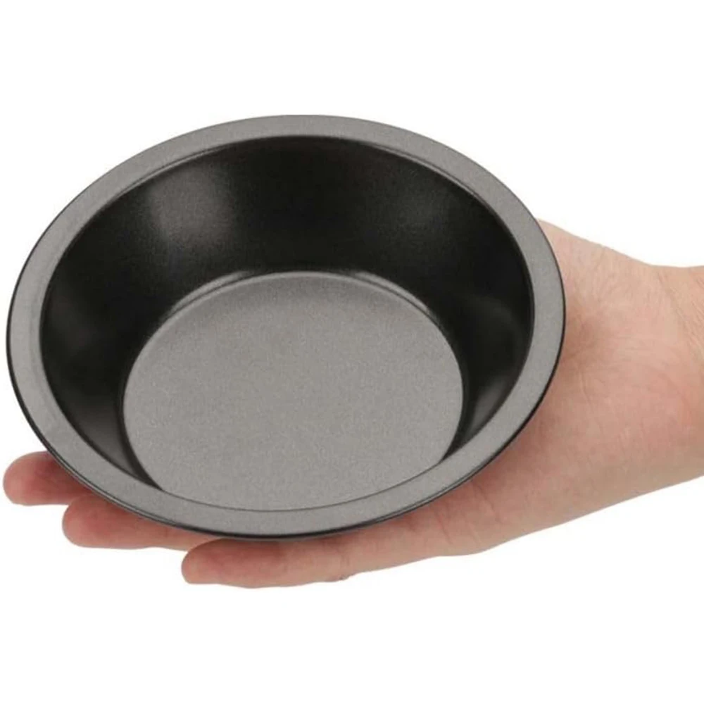 Mini Black Pot Pie Tins, Round Tart Pans, Non-Stick Carbon Steel Pie Baking Pan, 4.3 Inch Small Size Tart Mould