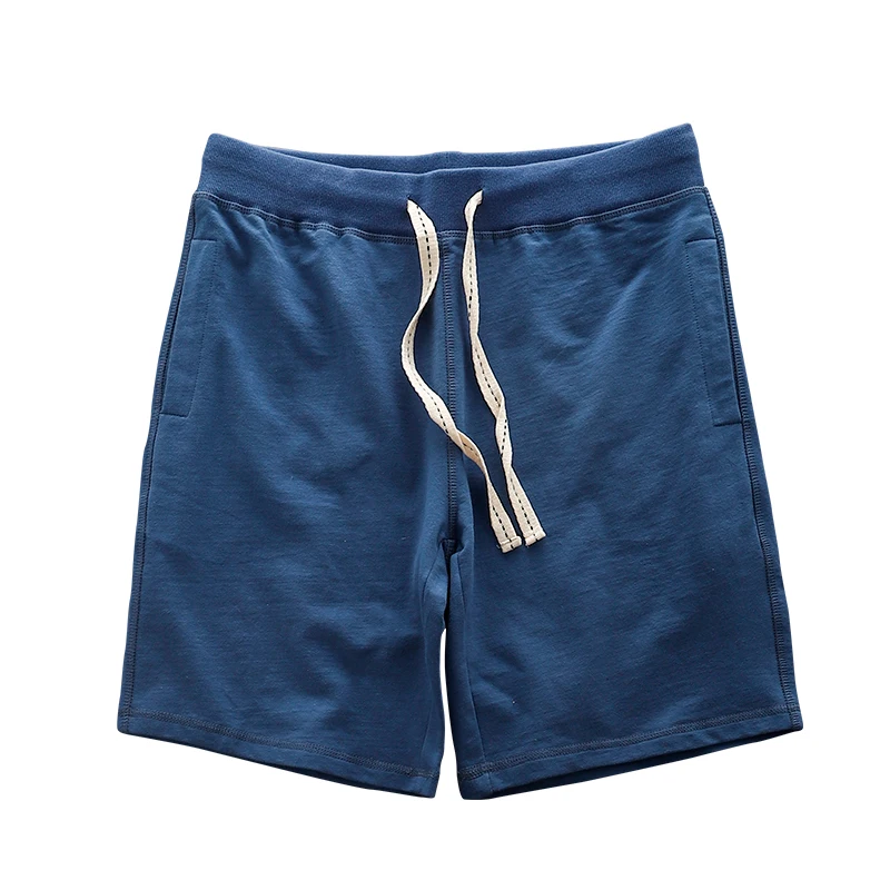 DUKEEN Shorts Heren Zomer Badstof Joggingbroek Katoen Effen Kleur Joggingbroek Losse Casual Vijfpuntsbroek Heren