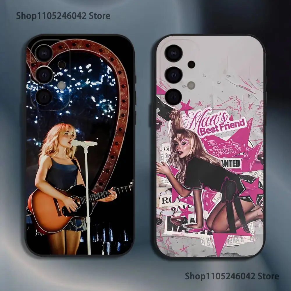 

Singer Please Sabrina C-Carpenter Shockproof Phone Case For Samsung S25,S24,S21,S22,S23,S30Ultra,S20,Plus,Fe,Lite,5G Black Cover