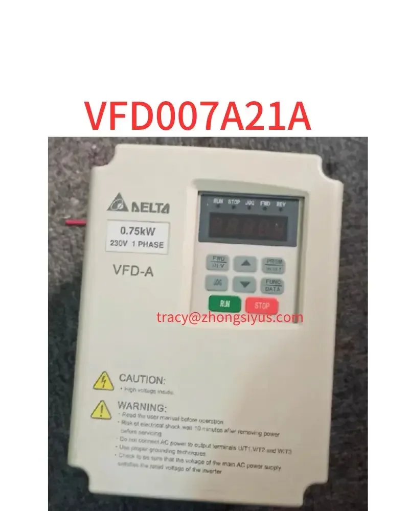 Used a series 0.75 kw 220V inverter, VFD007A21A, function package