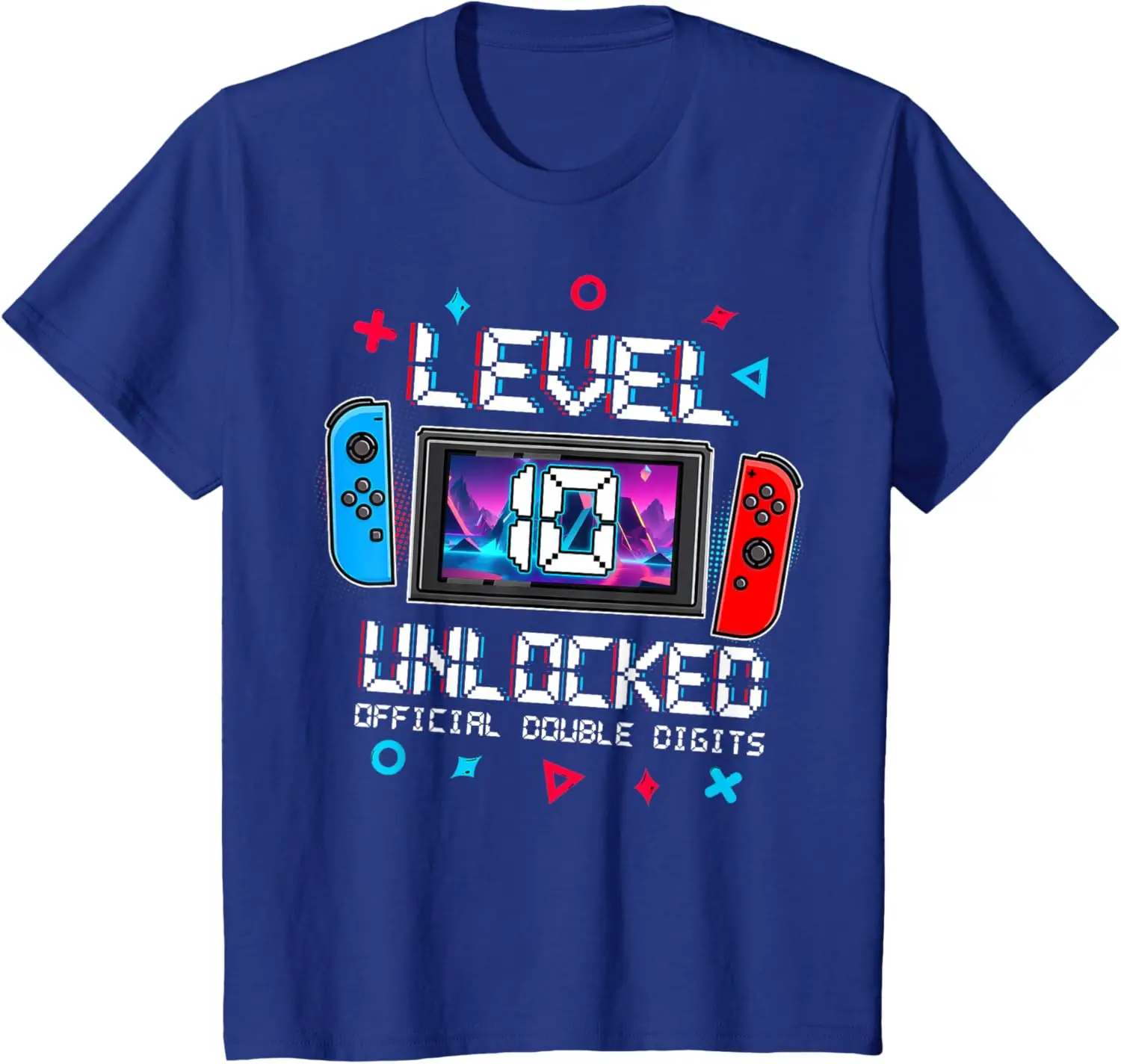 Awesome Level 10 Unlocked Gaming 10th Birthday Video Gamer T-Shirt