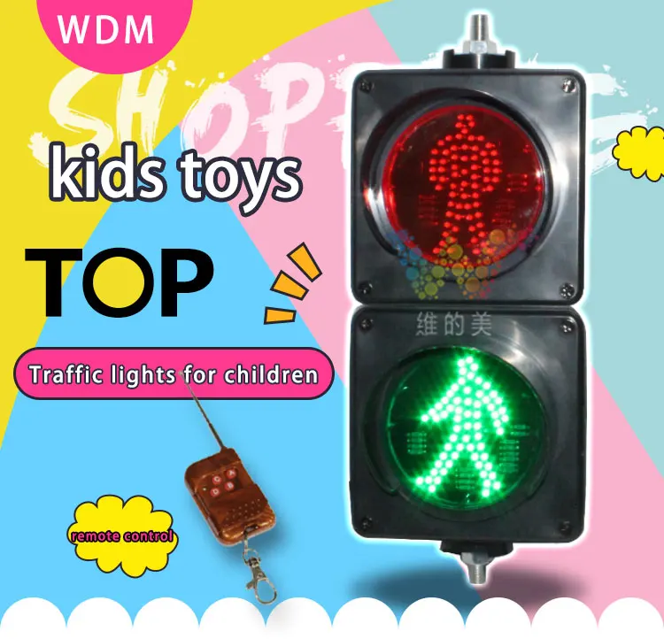 New Small Christmas Plastic Toy Kid red green Traffic Car Pedestrian Signal Light with controller