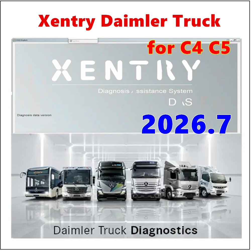 Latest 2026.07 Xentry Daimler Truck Diagnostic Software Online Remote Install Activation for MB STAR C4 C5 SD Connect