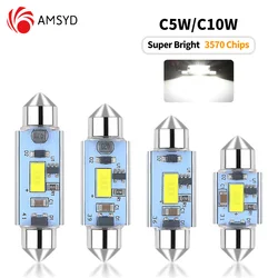 10PCS Signal Lamp C5W LED 3570 1SMD Canbus Bulb 31mm 36mm 39mm 41mm Festoon Light C10W LED Auto Interior Reading Dome Light