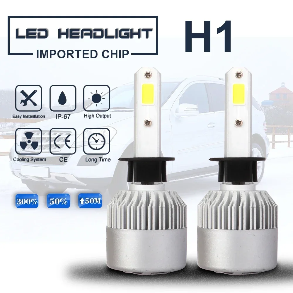 

H1 H4 LED H7 H11 H8 HB4 H1 H3 9005 HB3 Auto Car Headlight Bulbs Motorcycle 8000LM Car Accessories 6500K 4300K 8000K fog lights