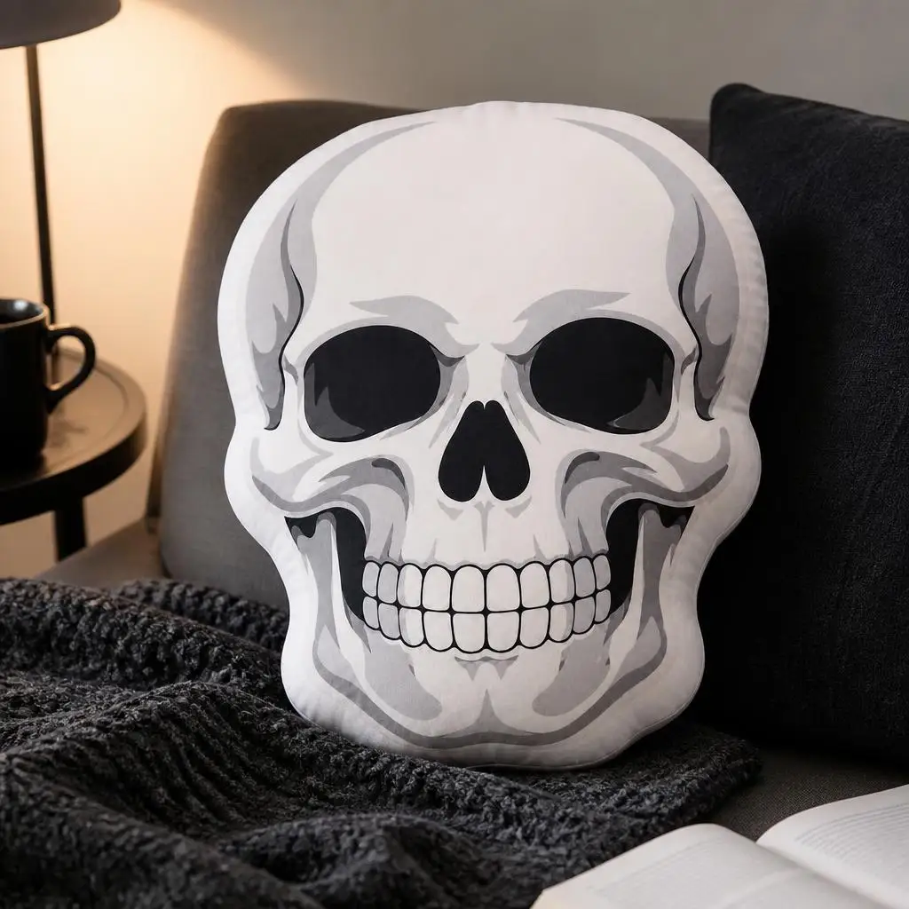 X Ray Skull Radiology Horror Halloween Plush Pillow Cushion Stuffed Throw Pillow Home Decor Gift Sofa Bed