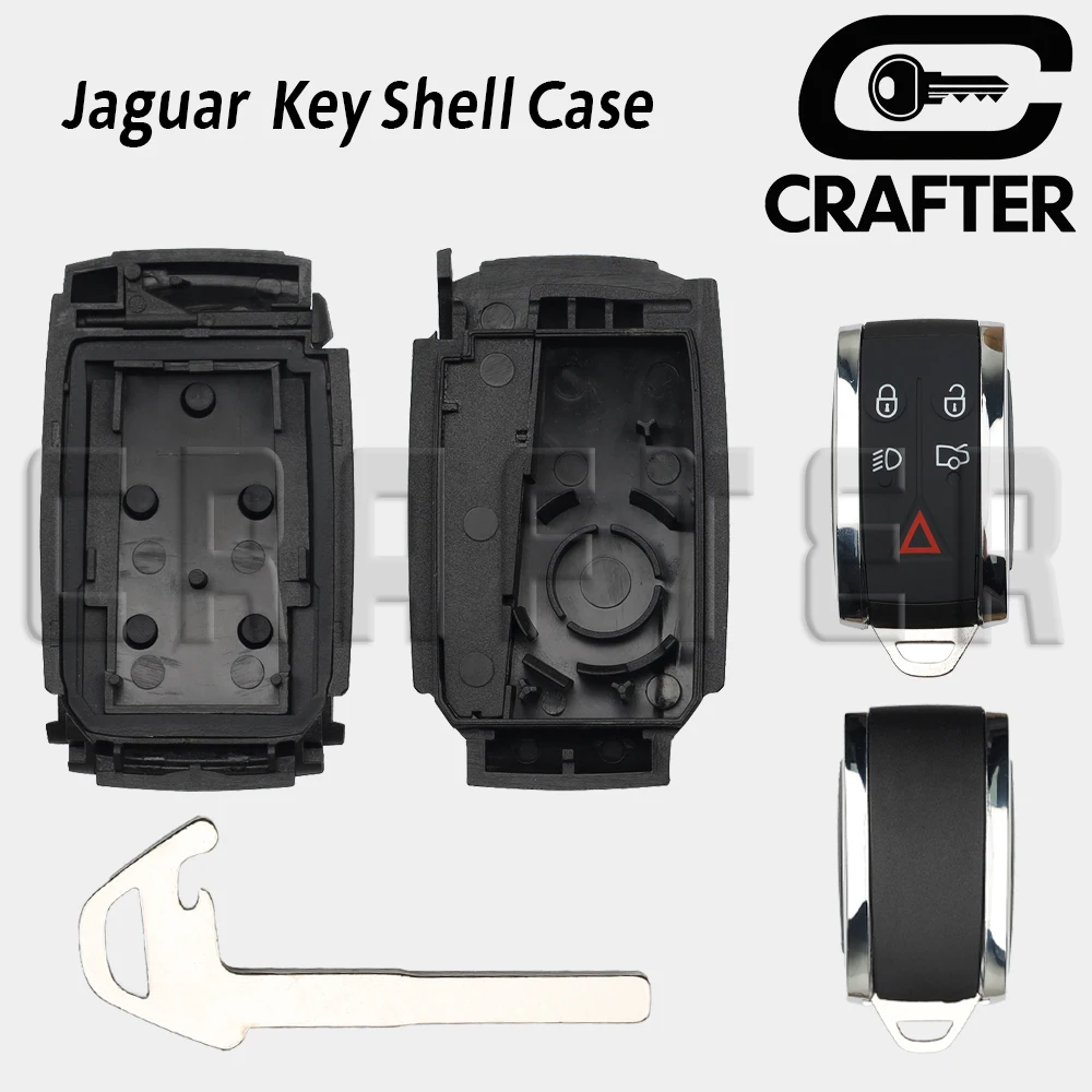 

Key Crafters KR55WK49244 Smart Car Key Shell Case 5 Buttons Or Replace the metal key For Jaguar XF XF XFR XK XKR 2007-2011