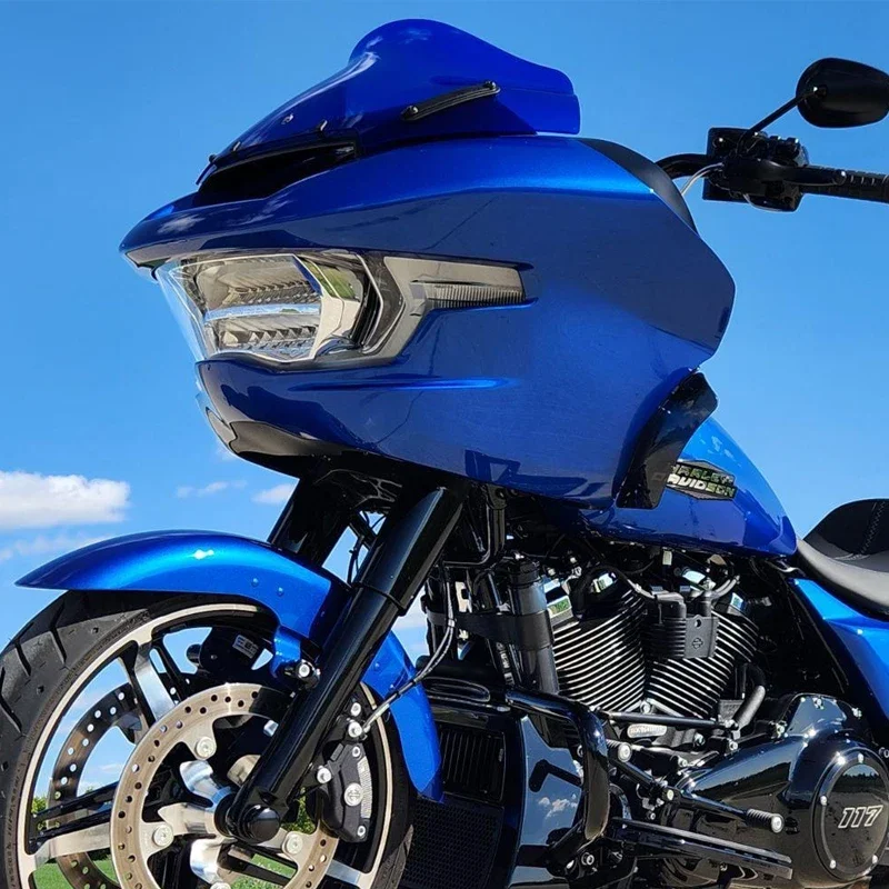 

Harley 117 Highway Glide Retrofit Color Windshield 121CVO ST Elevated Front Windshield Red