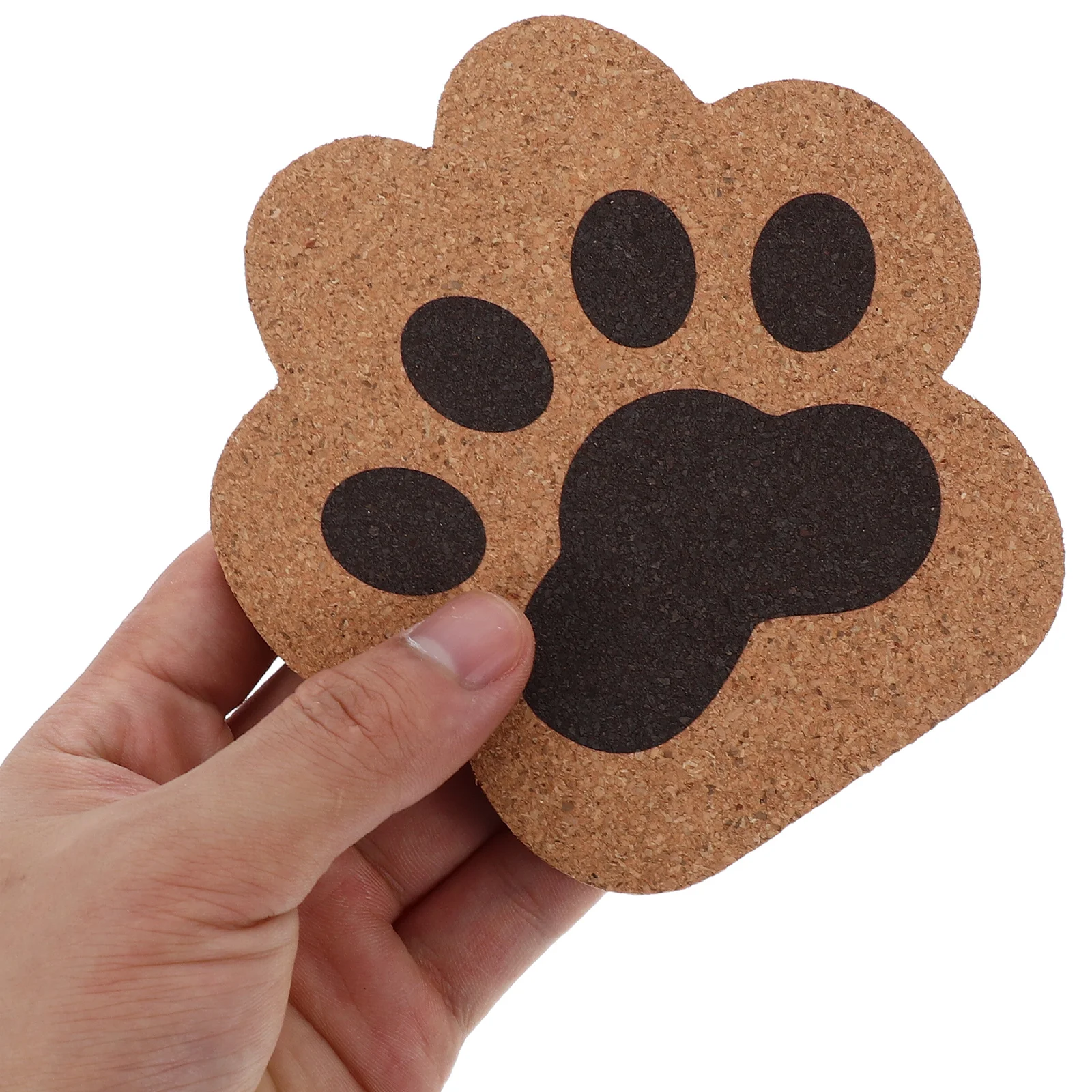 

2Pcs Cute Cat Paw Shape Cork Coasters Non Slip Heat Insulation Desk Coasters for Home Office Coffee Coaster for Desk
