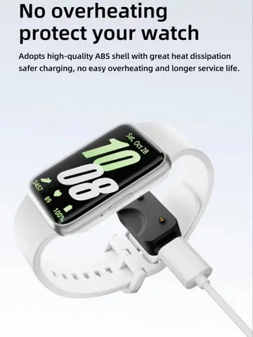 Magnetic Charging Adapter Built-in Keychain Blue Indicator Light Portable Charger Connector For Samsung Galaxy Fit3 Smart Watch