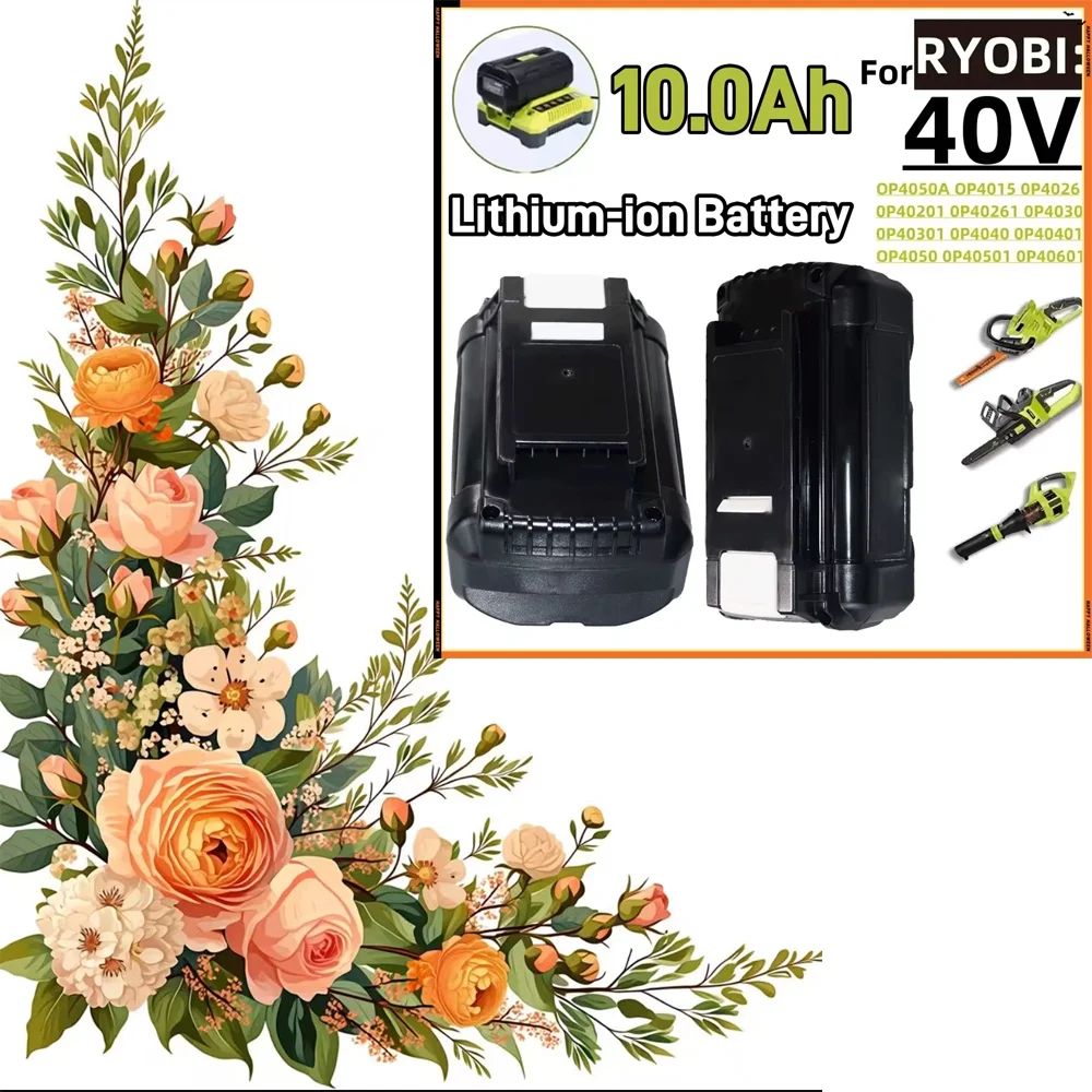🔋40V 10000MAH lithium-ion batteries For Ryobi series wireless power tools OP4040 OP4026 OP4030 OP4050 OP4060A OP40201 OP40301 ✨