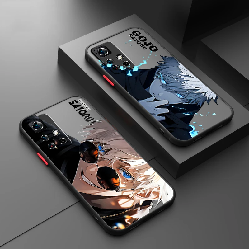 

Anime J-Jujutsu K-Kaisen Gojos Frosted Translucent For Redmi Note 13 12 12S 12T 11 11T 11E 10 10S 9 Pro Plus 5G Cover