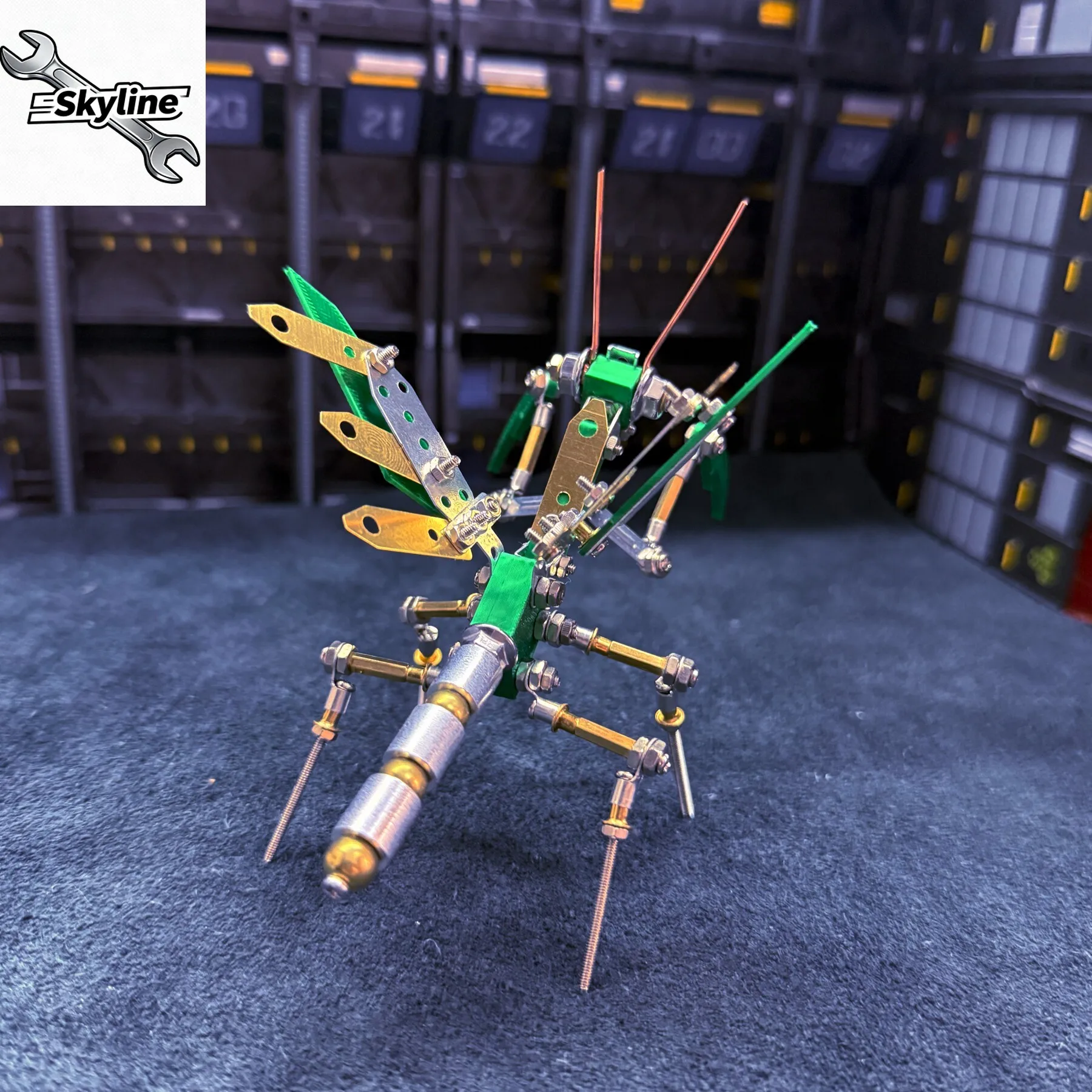Steampunk Mechanical Insect Assembled Mantis Model Creative Handmade DIY Casual Toy