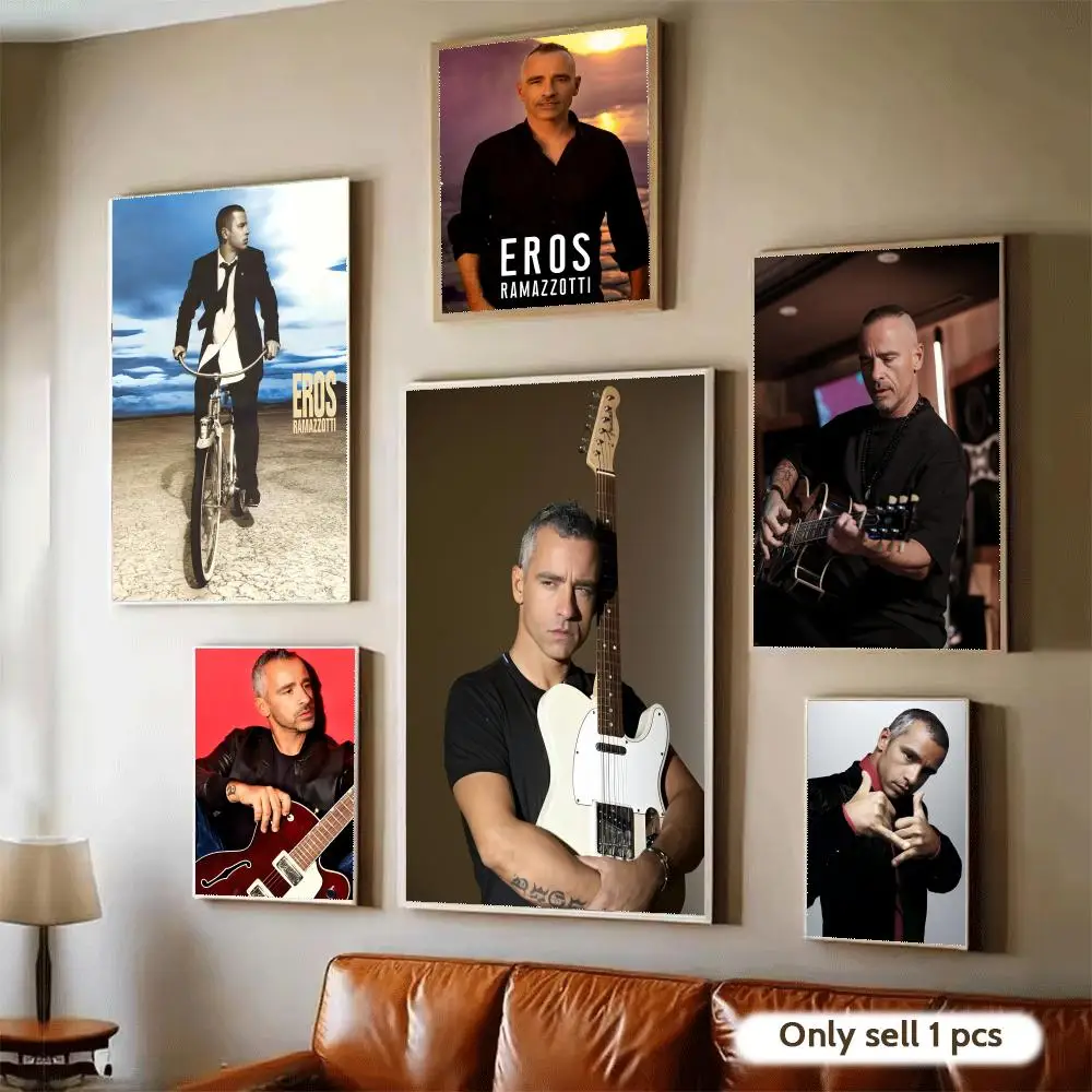 Póster de Singer E-Eros Ramazzotti, calcomanías artísticas autoadhesivas modernas para decoración del hogar, dormitorio y sala de estar, gran idea de regalo