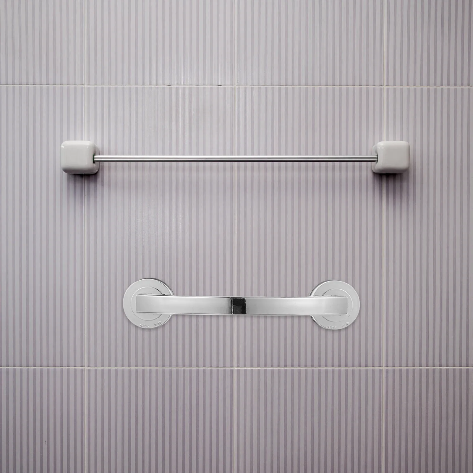 

Bathroom Grab Bar Safety Handrail for Elderly Shower Silver Anti Slip Durable ABS Wide Application Corridor Toilet