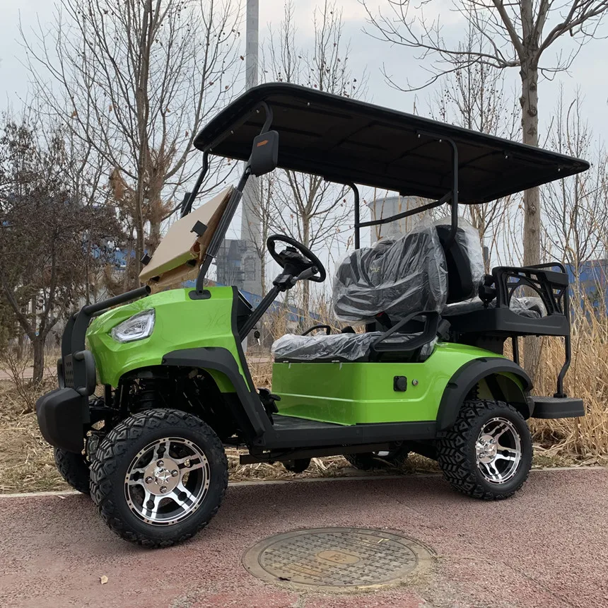 Carrito de Golf con batería de litio, carrito eléctrico Solar de 4 ruedas, 6 pasajeros, último diseño único, Legal en la calle, mejor precio