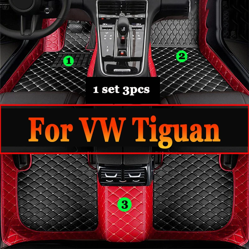 

Car Floor Mats For Volkswagen VW Tiguan 5N 2017 2018 2019 Custom Auto Foot Pads Automobile Carpet Cover interior accessories