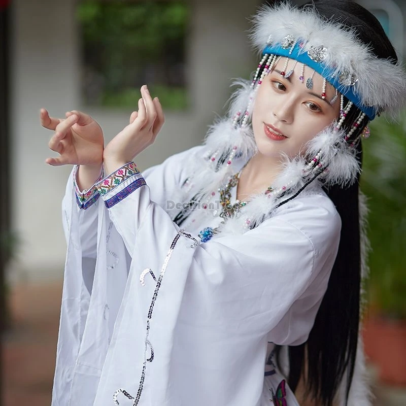 2024 famoso personaje de televisión chino belleza clásica baile hanfu Hada mariposa hui étnico hanfu vestido popular cosplay disfraz