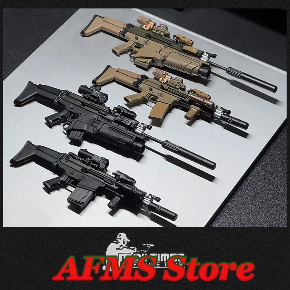 

MINITIMES 1/6 Scale Soldier Assembled Model MK16 MK17 SCAR Miniature Non Launch Toys Fit 12Inch Action Figure Dolls