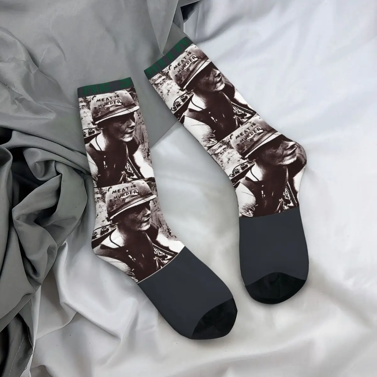 Calcetines de compresión Retro The Meat Is Murder para hombre, calcetín Unisex con estampado de The Smiths Harajuku, novedad