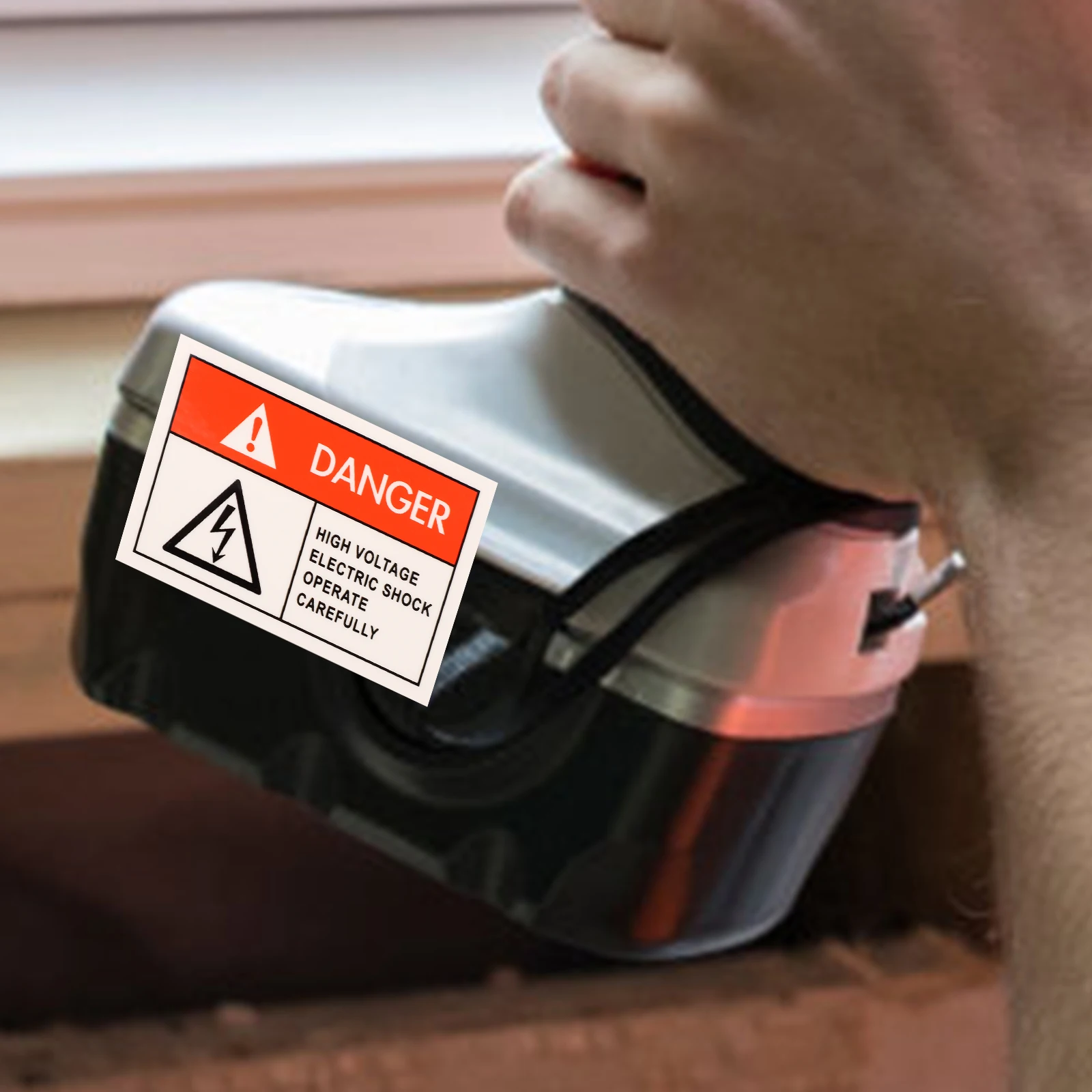 

10pcs Danger Warning Stickers Adhesive Back Safety Sign Clear Large Text Decal For Box Carton Office Home Moving Fragile Label