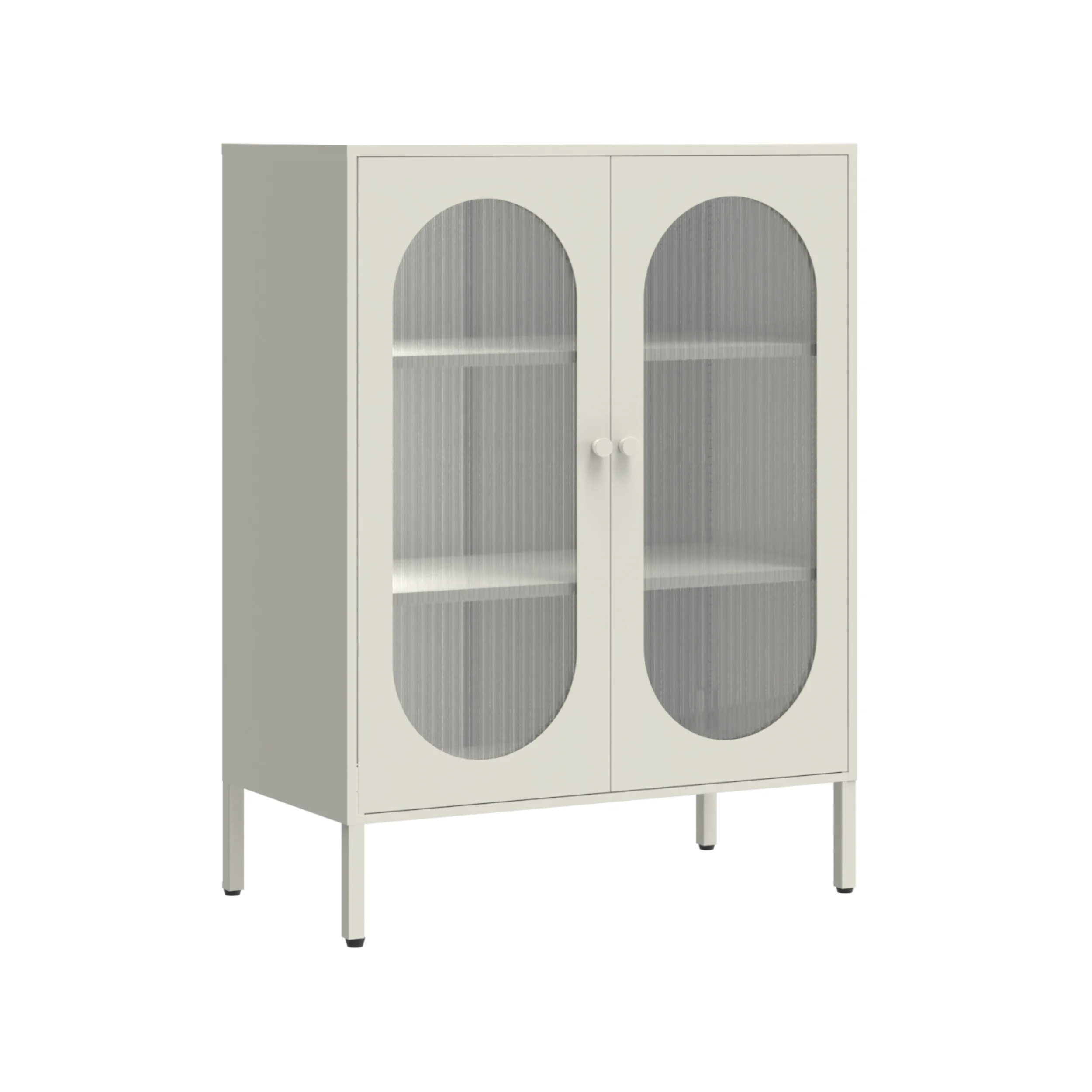 Muebles de acero ajustables para el hogar moderno, armario de despensa de Metal, aparador con puerta de vidrio para cocina, comedor y sala de estar