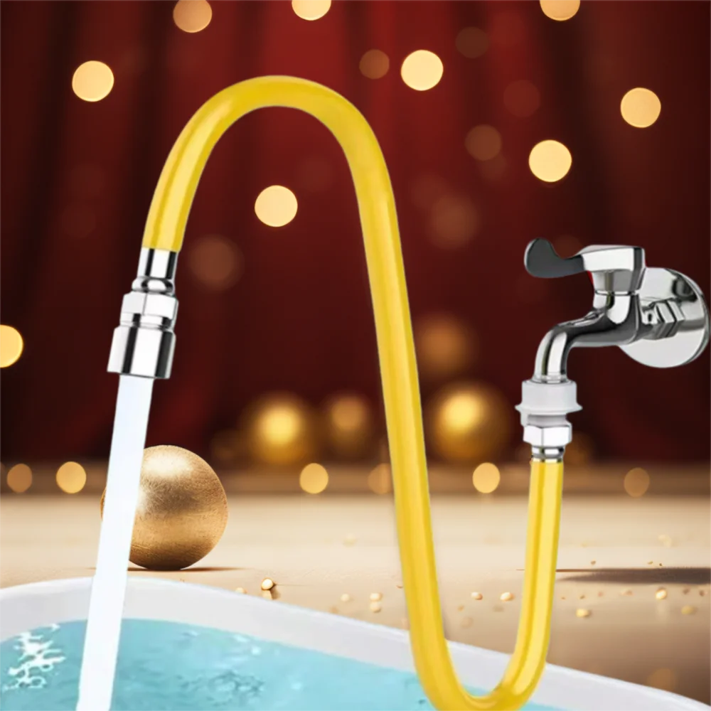 2-Modus-Wasserhahn-Verlängerungsverlängerung, Badezimmer, verstellbar, freies Biegen, spritzwassergeschützt, universeller 360-Grad-Verlängerungsrohradapter für die Küche