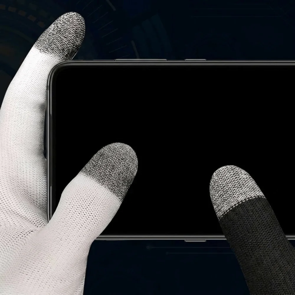 Mobile Games Hand Cover Gaming Finger Cover Breathable Solid Color Thumb Gloves Sweatproof Touch Screen Finger Cots Cover Women