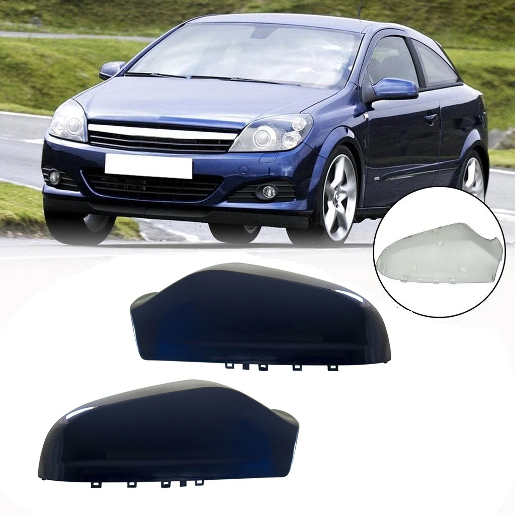 2 Pcs Side Door Wing Rear View Mirror Cover ​for Vauxhall Opel Astra H MK5 2004-2013 Ultra Blue