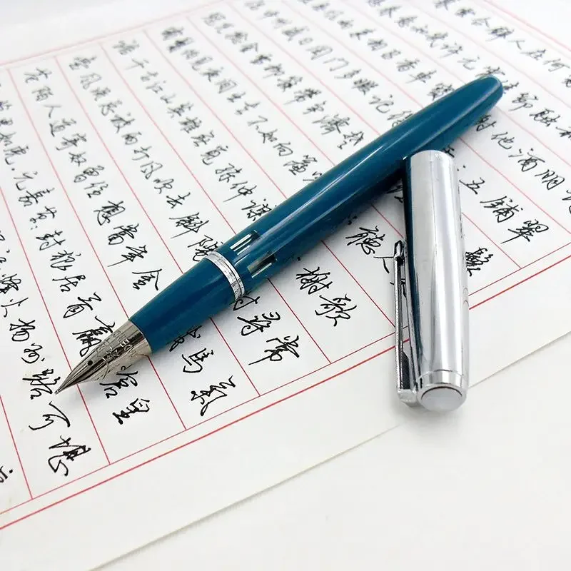 Wingsung 601A Unique Iridium Wrapped Nib Transparent Vacuum Piston Fountain Pen With Visual Ink Window School Office Stationery