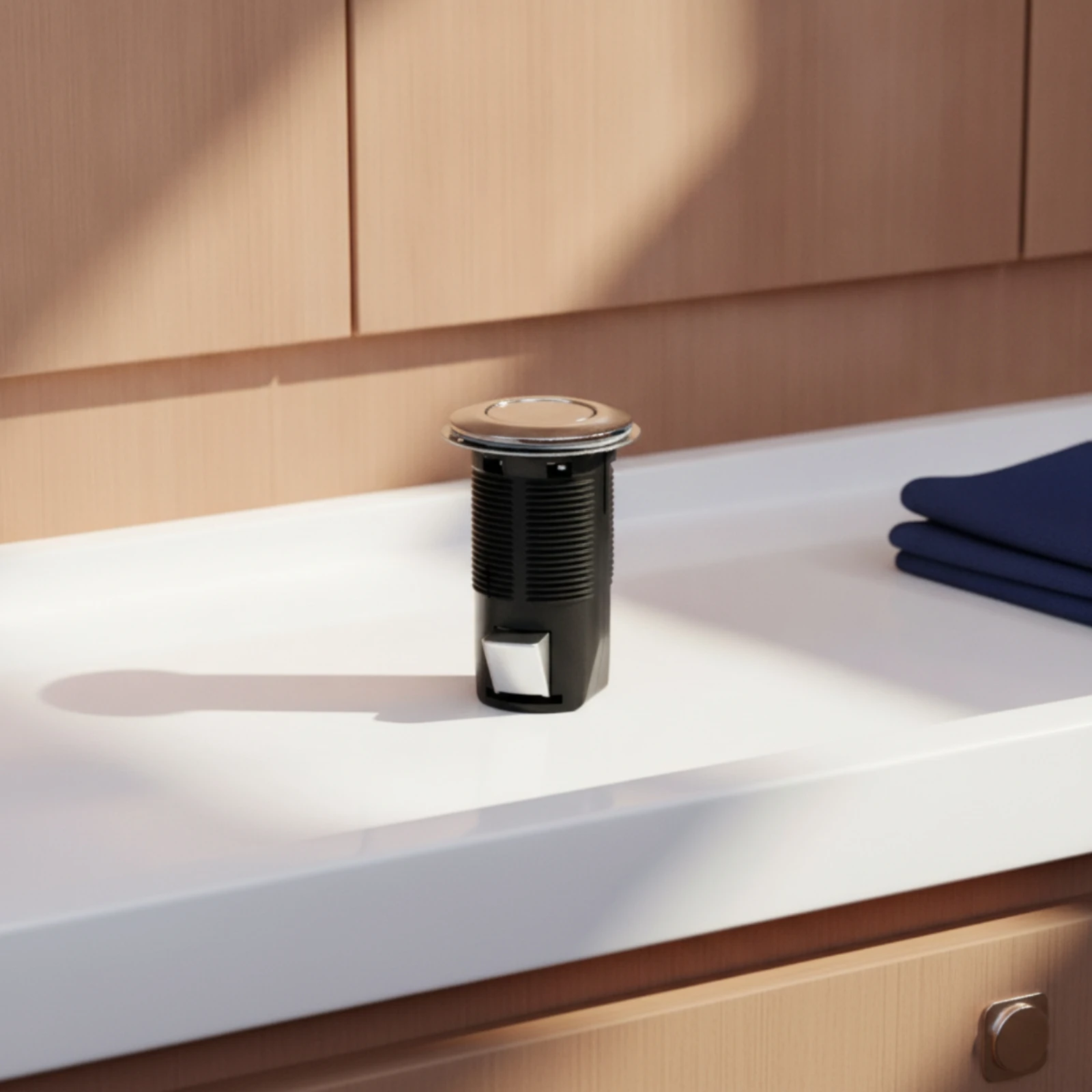 Push Button Cabinet Lock Compact Push Button Cabinet Latch Flush Spring-Loaded for Cabinets, Drawers