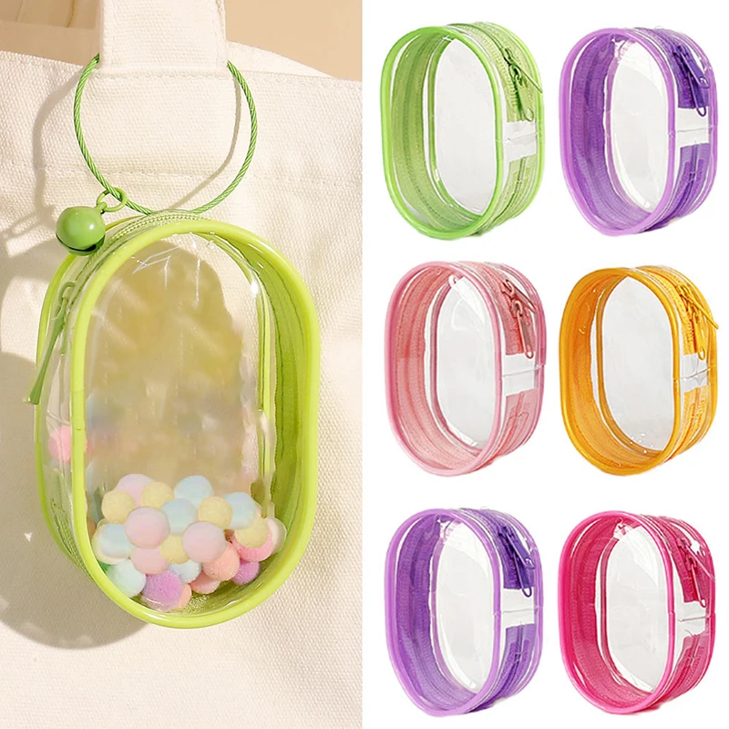 1pc Jewelry Storage Box Transparent Storage Bag Box Keychain Bag Storage Box Wallet Cute Doll Display Out Bag