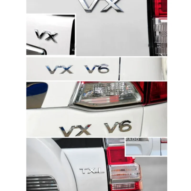 2.5V V6 V8 VX VXR TXL VXL Emblem for Toyota Reiz Land Cruiser Prado Rav4 Tundra Trunk Lid Sticker Displacement Auto Accessories