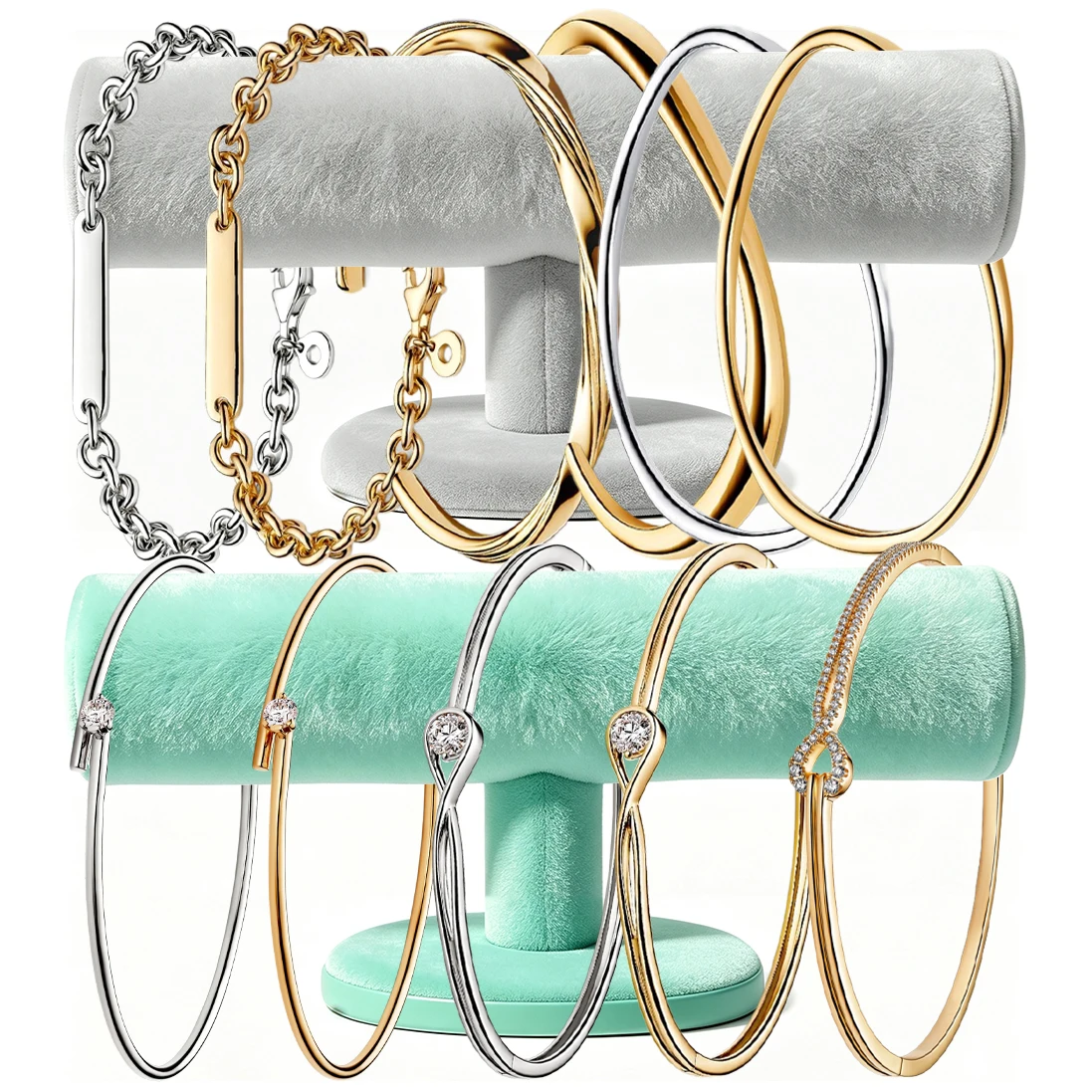 2026 New 925 Silver Classic Women's Sparkling Eternal Cross Opening Logo Bracelet Display Tool Exquisite DIY Charm Jewelry