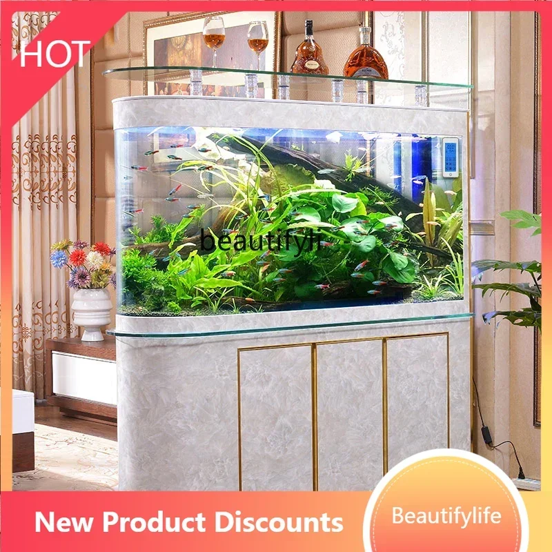 ss 8350 Home Living Room Fish Tank Aquarium Medium Subareas Screens Ecological Change Water Bottom Filter Creative