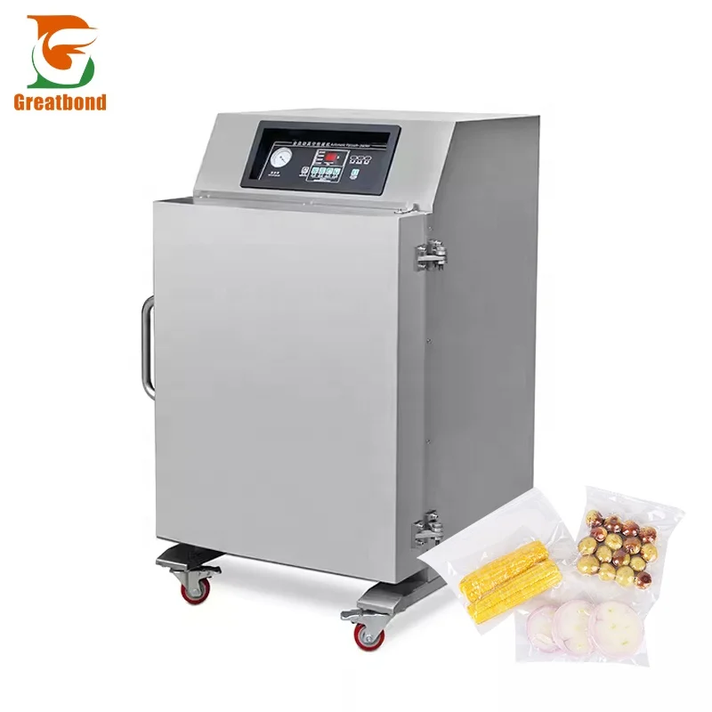 DZ-610/650 Automatic Single Chamber Induction Small Vertical Cabinet Type Food Corn Plastic Bag Sealing Vacuum Packaging