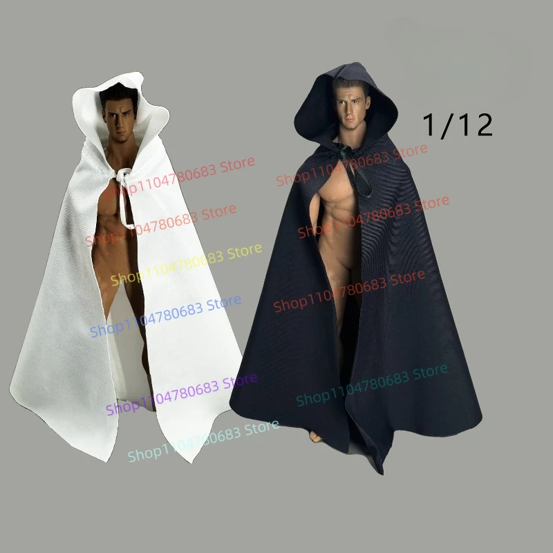 

1/12 Scale 6 Inch Movable Mother Mini Doll Cloak Hooded Cloak Function Dummy Costume Ornaments Gift