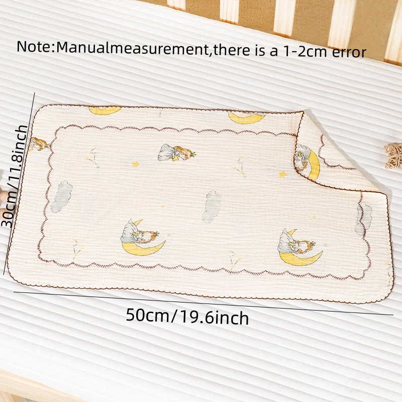 Baby Pillowcase Made of Pure Cotton Breathable Lightweight Sweat Absorbing Suitable for Home Daycare and Travel No Pillow insert
