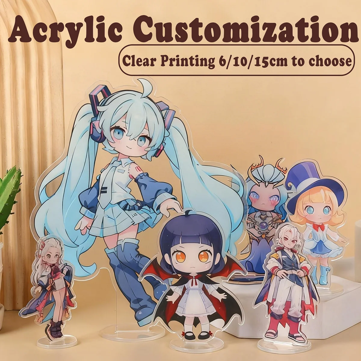 Custom Anime Acrylic Standee – HD Glossy Acrylic Figure Stand Perfect Gift for Birthday, Holiday & Celebration double-Side Print