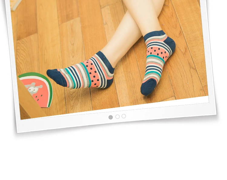 5 Paar Damen Ctue Fruits Banana Lässige Knöchel-Baumwollsocken EUR35-40 – Detail 6