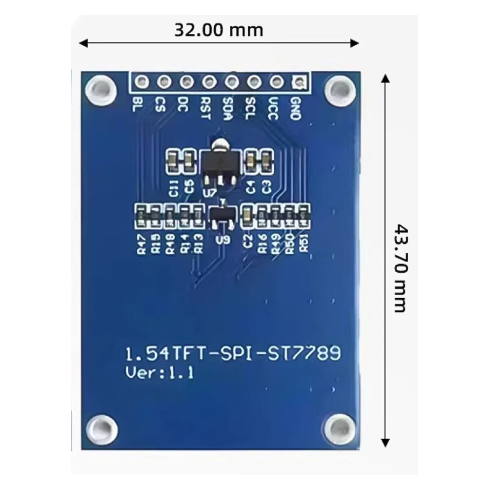 1.54 Inch TFT Display Module 4-Line SPI ST7789 Driver 240*240 HD LCD Screen 8PIN