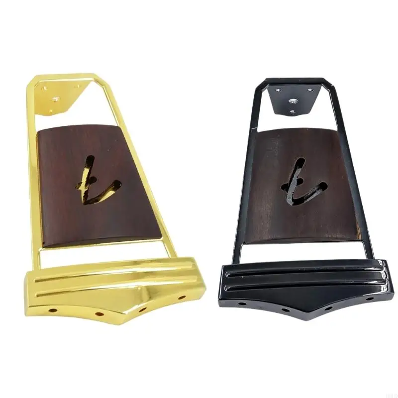 4 Saiten E-Gitarre Bass Trapez Saitenhalter Brücke Palisander Inlay Archtop Gitarre Saitenhalter Einfach zu installieren – Detail 1