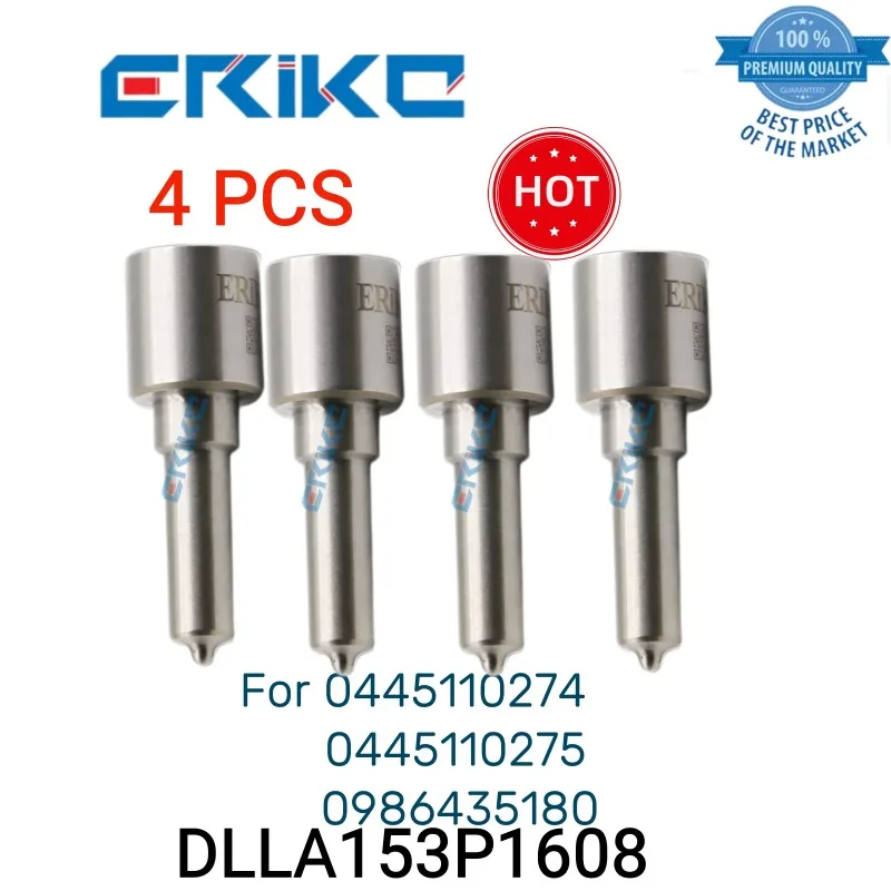 

4 PCS DLLA153P1608 0 433 171 982 Common Rail Nozzle DLLA 153 P 1608 Nozzle EngineDLLA 153P1608 Fit for 0445110274 275 0986435180