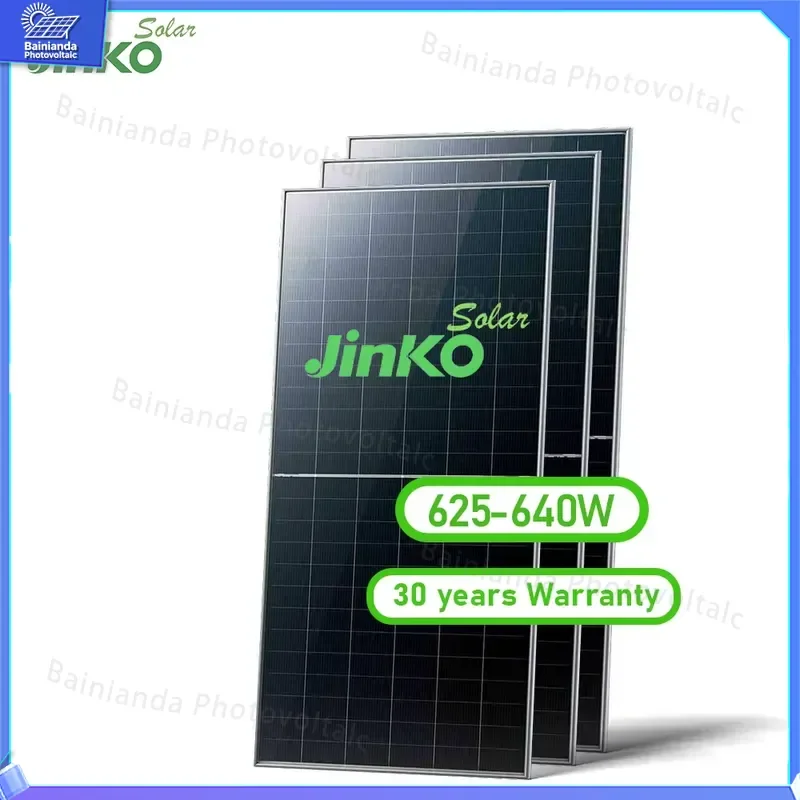 635W Bifacial Double-Glass N-Type Monocrystalline Solar Panel 625W 630W 640W High Efficiency PV Module for Residential